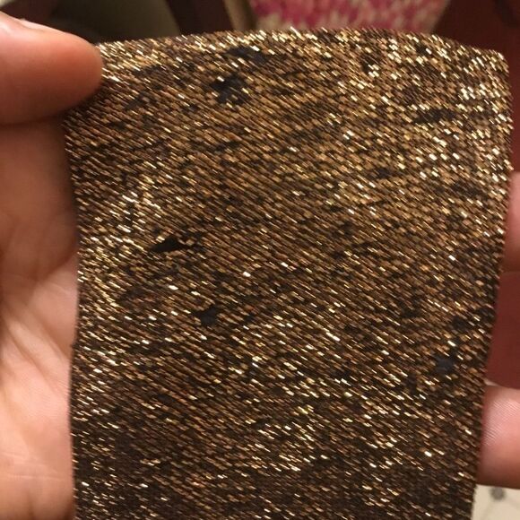 Retro 90s Vintage Metallic Gold Black Purple Blue Belted Zip up Jumpsuit 14 - Picture 14 of 15